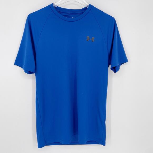 UNDER ARMOUR The Tech Tee Shirt - Men's Size Small - Royal Blue Loose - Picture 1 of 5